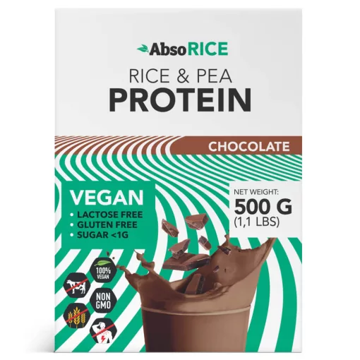 AbsoRICE - Csokoládé ízű vegán fehérjepor - 500 g