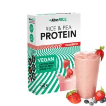 AbsoRICE - Eper ízű vegán fehérjepor - 500 g