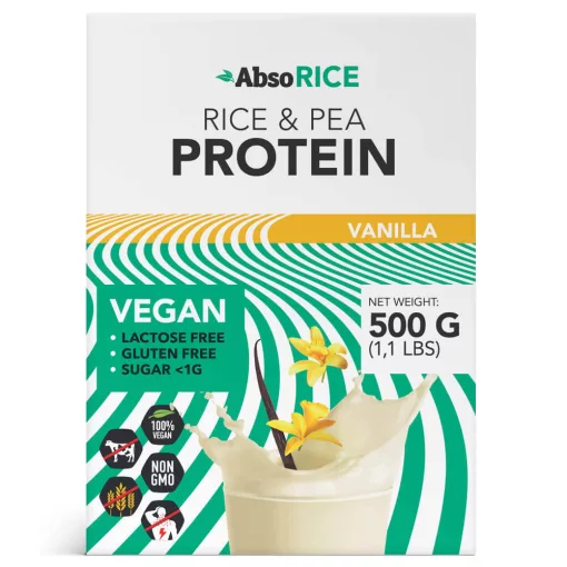 AbsoRICE - Vanília ízű vegán fehérjepor - 500 g