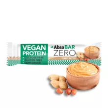 AbsoBar Zero - Mogyoróvaj, vegán fehérje szelet - 24 x 40 g / 24 db