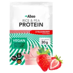 AbsoRICE - Eper ízű vegán fehérjepor - 30 g
