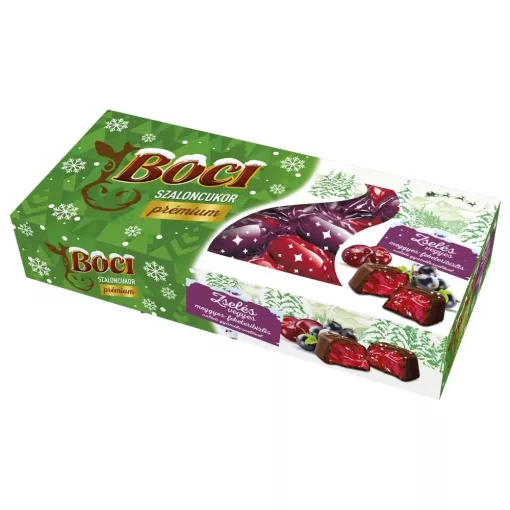 Boci prémium zselés meggyes-ribizlis szaloncukor 250g 