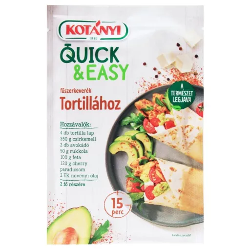 Kotányi Quick & Easy fűszerkeverék Tortillákhoz - 20 g