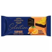 Cerbona Flapjack zabszelet narancsos marcipánnal, kakaós bevonó talppal - 40g
