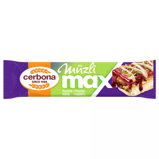 Cerbona MAX Pisztáciás-málnás müzliszelet 30g