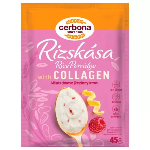 Cerbona Málnás-citromos rizskása kollagénnel 45 g