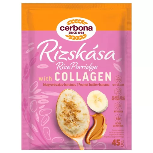 Cerbona Földimogyoróvajas-banános rizskása kollagénnel 45 g