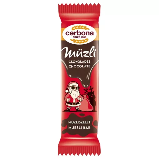 Cerbona Limitált Csokoládés müzliszelet (Télapó csomagolás) 20g