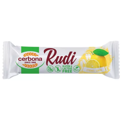 Cerbona Rudi Citromos töltelékkel, kakaós bevonattal, laktóz- és gluténmentes 30 g