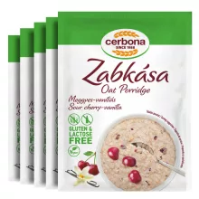 Cerbona Glutén- és laktózmentes meggyes-vaniliás zabkása - Tízórai csomag / 5 x 50 g