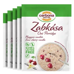   Cerbona Glutén- és laktózmentes meggyes-vaniliás zabkása - Tízórai csomag / 5 x 50 g