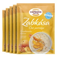 Cerbona Sárgabarackos zabkása, hozzáadott cukor nélkül, édesítőszerrel - Tízórai csomag / 5 x 50 g