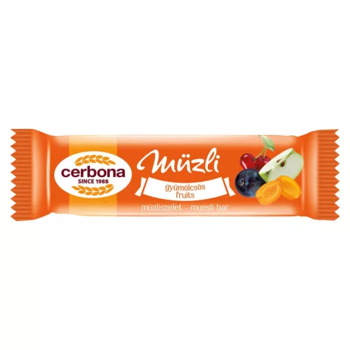 Cerbona Gyümölcsös müzliszelet 20 g