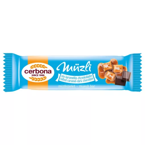 Cerbona Sós-karamell müzliszelet étcsokoládéval 20 x 20 g / 20 db