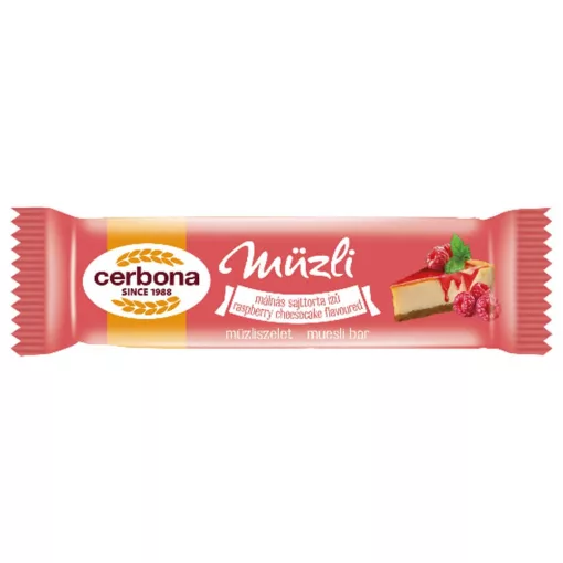 Cerbona Málnás sajttorta müzliszelet, joghurtos bevonó talppal 20 x 20g / 20 db