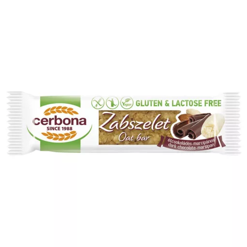 Cerbona Glutén- és laktózmentes zabszelet Étcsokoládés-marcipános 40 g
