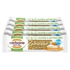   Cerbona Glutén- és laktózmentes zabszelet karamell-mandulás, édesítőszerrel - Tízórai csomag / 5 x 40 g