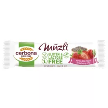 Cerbona Big Glutén- és Laktózmentes Epres-chia magos müzliszelet 20 x 35g / 20 db