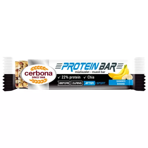 Cerbona Sport Protein banános müzliszelet 20 x 35 g / 20 db