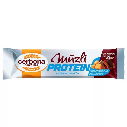 Cerbona Sport Protein csokoládés-karamellás müzliszelet 35 g