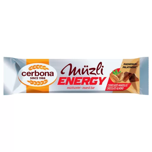 Cerbona Sport Energy csokoládés-mandulás müzliszelet 35 g