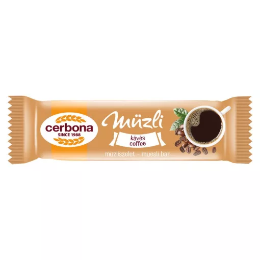 Cerbona Kávés müzliszelet fehér bevonó talppal 20 x 20 g / 20 db