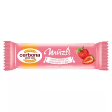 Cerbona Epres-joghurtos müzliszelet Epres bevonó talppal, Édesítőszerrel 20 x 20 g / 20 db