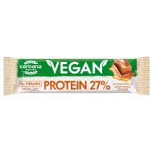 Cerbona Vegan Magas fehérjetartalmú sós-karamelllás ízű szelet kakaós bevonattal, édesítőszerekkel, gluténmentes 20 x 40 g / 20 db