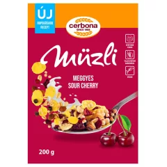 Cerbona Meggyes müzli 200 g (dobozos)