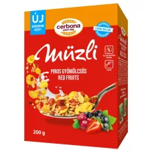 Cerbona Piros-gyümölcsös müzli 200 g (dobozos)