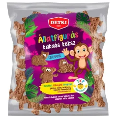 Detki Állatfigurás háztartási keksz, kakaós, 160g