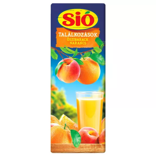 Sió Találkozások rostos Őszibarack-Narancs gyümölcsital - 1 liter