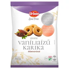   URBAN Love free, Vanília ízű karika, étbevonóval, hozzáadott cukor nélkül, 160g